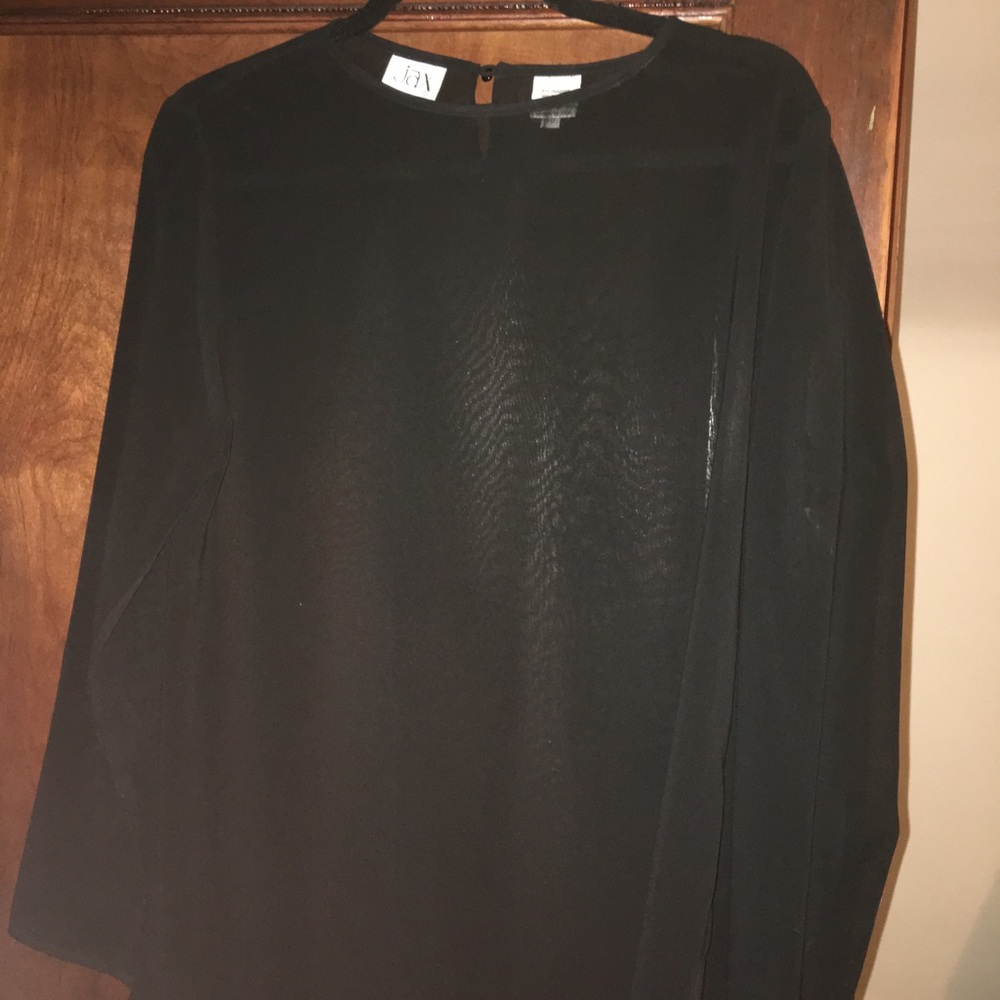 Sheer black dressy top.